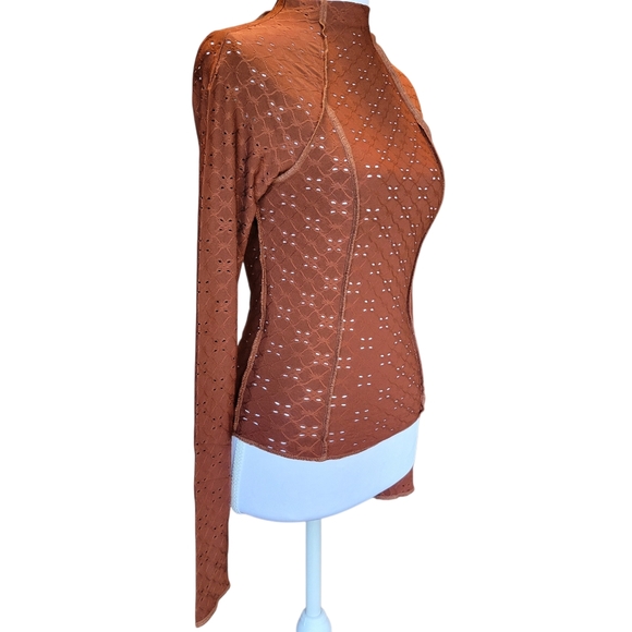 Urban Outfitters Natalia Mock Neck Fitted Long Sleeve Top - Picture 2 of 7